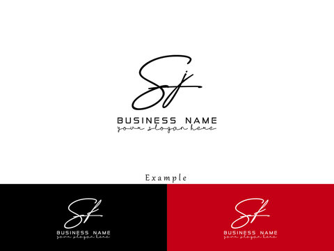Initial SJ Logo Letter Design, Sj js Signature Letter Vector Icon Design for beauty and fashion business