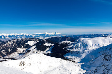Fototapeta premium Low Tatras mountains in Slovakia, Jasna 20022