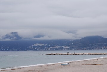 VEDUTA DEL LUNGOMARE DI SALERNO,ITALIA,25 MARZO 2022.