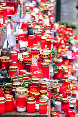 Remembering after the death of the former president Vaclav Havel in December 2011, Prague, Czech Republic