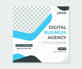 Digital business agency social media post template
