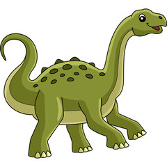 Neuquensaurus Dinosaur Cartoon Colored Clipart 