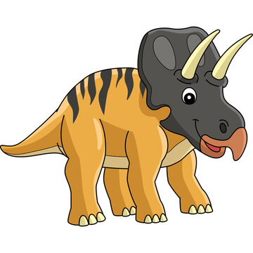 Zuniceratops Dinosaur Cartoon Colored Clipart