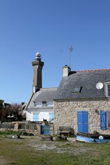 maison de pêcheur et phare d'Eckmühl en Bretagne à Penmarc'h