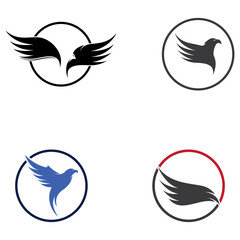Falcon Eagle Bird logo and symbol design vector illustration