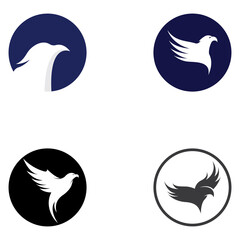 Naklejka premium Falcon Eagle Bird logo and symbol design vector illustration