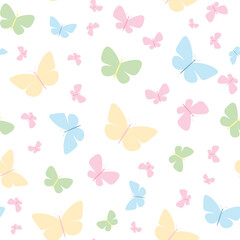 Vector butterfly seamless repeat pattern design background