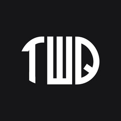 TWQ letter logo design on Black background. TWQ creative initials letter logo concept. TWQ letter design. 

