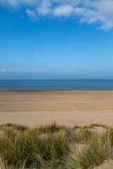Looking out to sea at Formby in Merseyside
