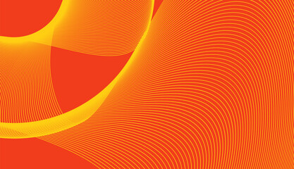 Orange and Yellow Psychedelic Linear Wavy Backgrounds Vector