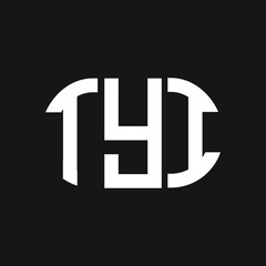 Obraz premium TYI letter logo design on Black background. TYI creative initials letter logo concept. TYI letter design. 