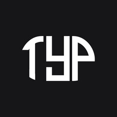 Obraz premium TYP letter logo design on Black background. TYP creative initials letter logo concept. TYP letter design. 