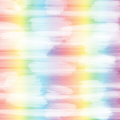 Rainbow white background. Watercolor paint background.