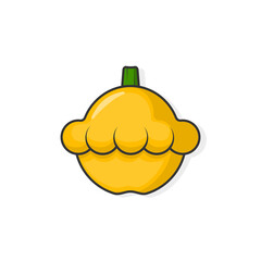 Cartoon icon of pattypan squash