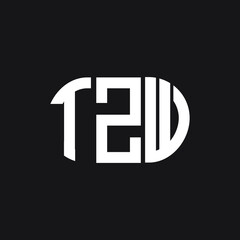 TZW letter logo design on Black background. TZW creative initials letter logo concept. TZW letter design. 
