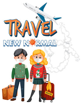 Travel new normal concept with passenger wearing mask