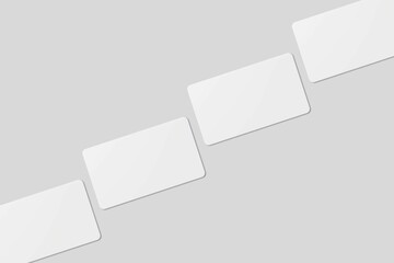 Blank business card for mockup. 3D Render.