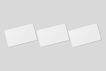 Blank business card for mockup. 3D Render.