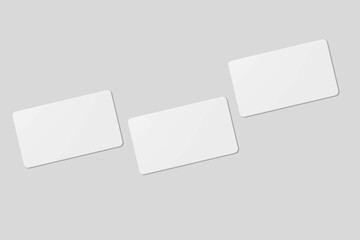 Blank business card for mockup. 3D Render.