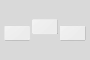 Blank business card for mockup. 3D Render.