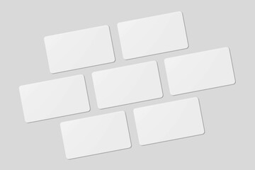 Blank business card for mockup. 3D Render.