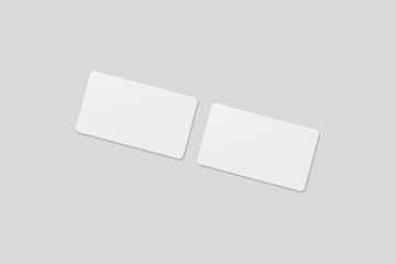 Blank business card for mockup. 3D Render.