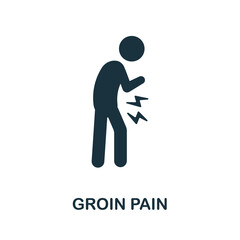 Groin Pain flat icon. Colored element sign from body ache collection. Flat Groin Pain icon sign for web design, infographics and more.