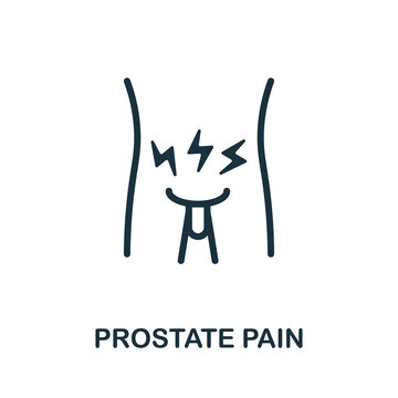 Prostate Pain flat icon. Colored element sign from body ache collection. Flat Prostate Pain icon sign for web design, infographics and more.