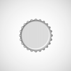 Flag bottle cap on white background. Abstract isolated vector illustration
