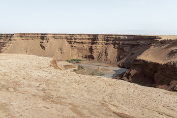 The place  where the Jordan River flows into the Dead Sea in southern Israel