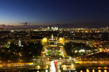 Fototapeta na wymiar Long Exposure From The Eiffel Tower