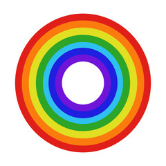 Rainbow circle hand drawn background.