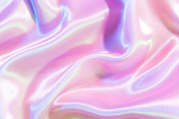 Light bright pink abstract texture.  iridescent surface wrinkled silk background