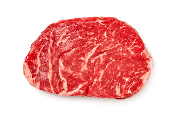 Fresh raw rib eye steaks