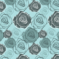 green color rose illustration .