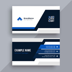 Double-sided creative business card template. Portrait and landscape orientation