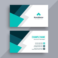 Double-sided creative business card template. Portrait and landscape orientation