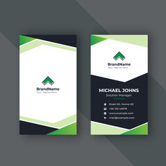 Vertical business card design template