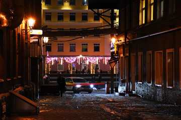 Fototapeta na wymiar Moscow downtown in the night