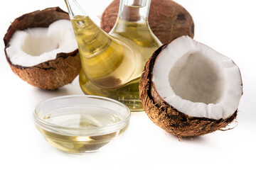 Coconut oil isolated on white background	