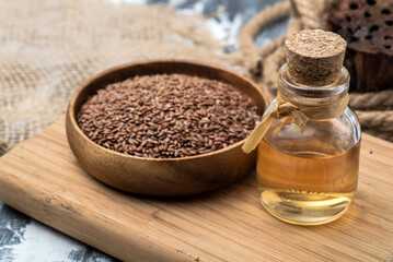 Brown flax seed and linseed oil