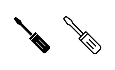 Screwdriver icon vector.tools sign and symbol