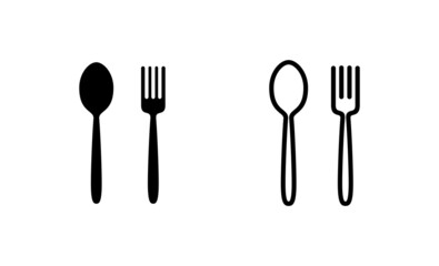 spoon and fork icon vector. spoon, fork and knife icon vector. restaurant sign and symbol