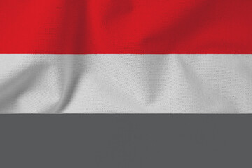 Yemen 3D waving flag illustration. Texture can be used as background.