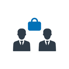 Businessman bag icon