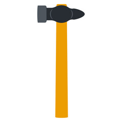 Hammer tool vector cartoon illustration isolated on a white background.