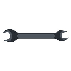 Wrench vector cartoon tool illustration isolated on a white background.