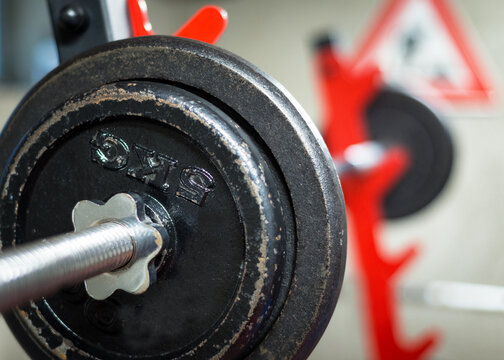  Closeup image of a fitness equipment