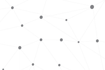 Network abstract connection isolated on white background. Network technology background with dots and lines. Ai background. Modern abstract concept. Ai background vector, network technology