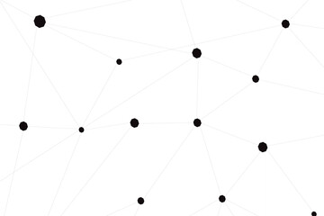 Network abstract connection isolated on white background. Network technology background with dots and lines. Ai background. Modern abstract concept. Ai background vector, network technology